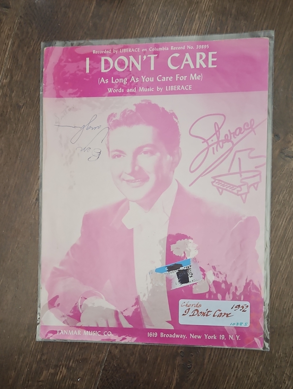 Pink Vintage Sheet Music Cover Art